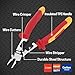 WISEPRO 3 Pcs Insulated Pliers Set, Multifunctional Insulated Electrician Pliers with Pouch Including Linesmans/Needle Nose/Diagonal Cutters for Screwing, Crimping, Stripping, Shearing