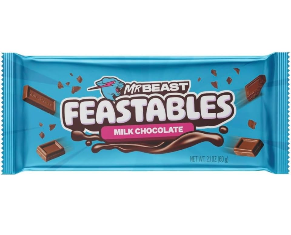 Miniatura 2 de Feastables Beast Bar - Paquete de chocolate con leche, mantequilla de maní de chocolate con leche, crujiente de leche, barras de bestia de chocolate