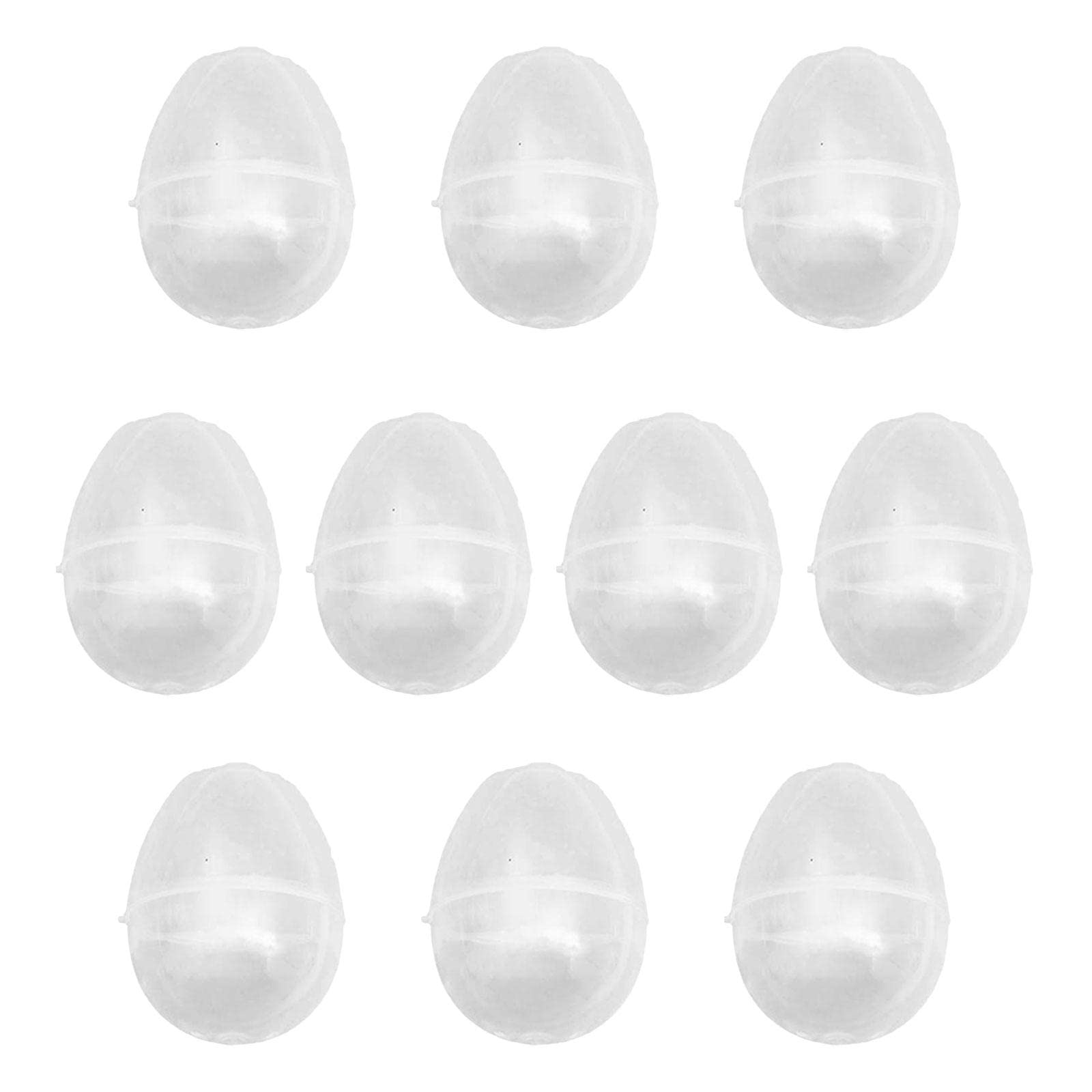ATORSE® 10Pcs Fillable Easter Eggs Clear Empty for Easter Basket Party Favors Boys