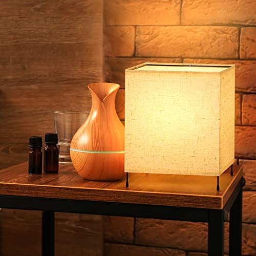 Caduke Bedside Table Lamp Set Of 2, Nightstand Desk Lamp For Bedroom Living Room, Modern Small Table Lamp With Linen Lampshade For Kids #TOP6