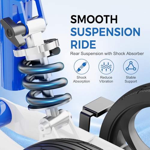 Image of BlessReach Steerable Knee Scooter Deluxe Medical Scooter for Foot Injuries Compact Crutches, with Dual Rear on-Wheel Brake and Shock Absorption Under The Knee pad(Blue)