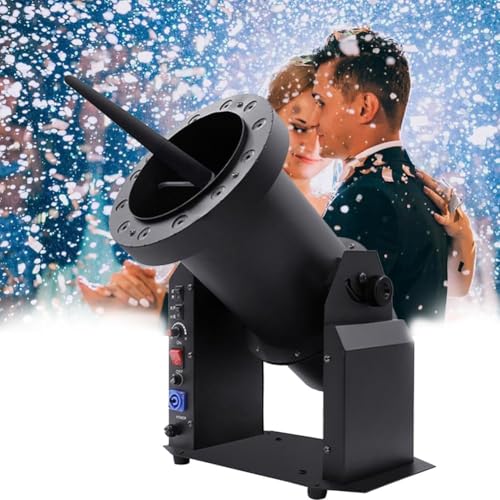 Máquina de nieve LED 220 V, generador de copos de nieve coloridos de 2000 W, ajustable en tamaño de copos para Navidad, bodas, eventos de DJ y fiestas miniatura 1