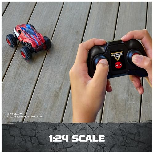 Image of Monster Jam Marvel Spider-Man RC Monster Truck 1:24 Scale Vehicle