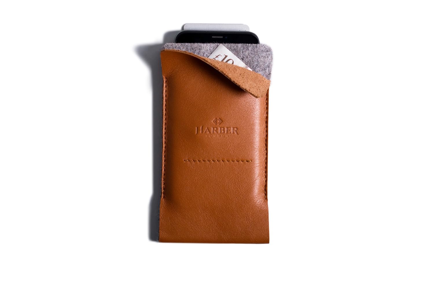 Harber London Smukły portfel etui na smartfony (iPhone 12/12 Pro, TAN)