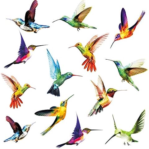Birds Wall Decal, Hummingbird Window Cling Anti-Collision Window Clings Decals, Creative Flying Bird Sticker For Window&Living Room Office Nursery Wall Art Decor, Animals Stickers Vinyl Decortion Cover