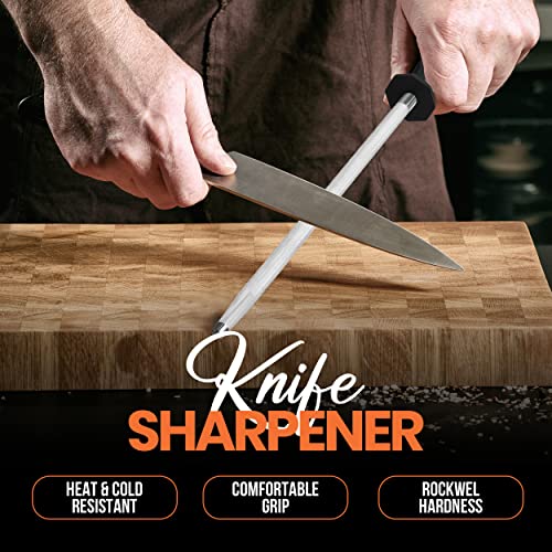 image for Utopia Kitchen Knife Sharpener Rod 12 Inch, Professional Honing Rod fo