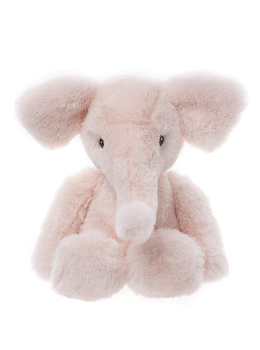 Charlie Bears Effie Elephant - Bear & Me Bubblegum Pink Super Soft Plush Newborn Toddler Child Gift Stuffed Animal Toy - 20cm/8" Tall