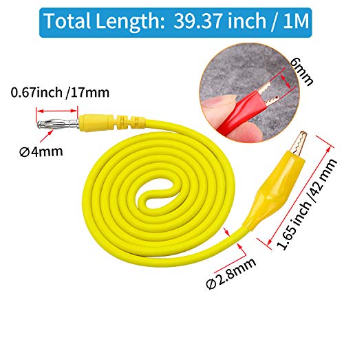 Testeronics 34-In-1 Test Lead And Test Probe Kit For Multimeter Tester | Lead Extension Right Angle To Straight 4Mm Banana Plug Connectors Meter Leads | Multi-Type Back Probe Set | Alligator Clips #TOP7