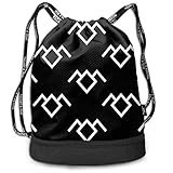 PmseK Kordelzugtasche Bundle Rucksack, Kordelzugtasche Twin Peaks Eule Petroglyphe Schultertaschen Reise Sport Gym Bag Print – Yoga Runner Daypack Schuhe Taschen mit Reißverschluss und Taschen