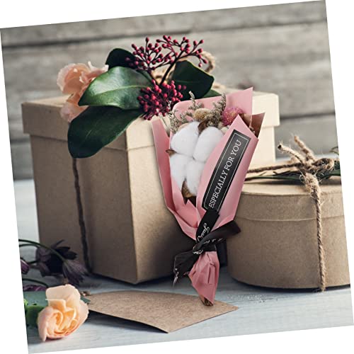 Ramo de flores de algodón seco decorativo natural miniatura 4