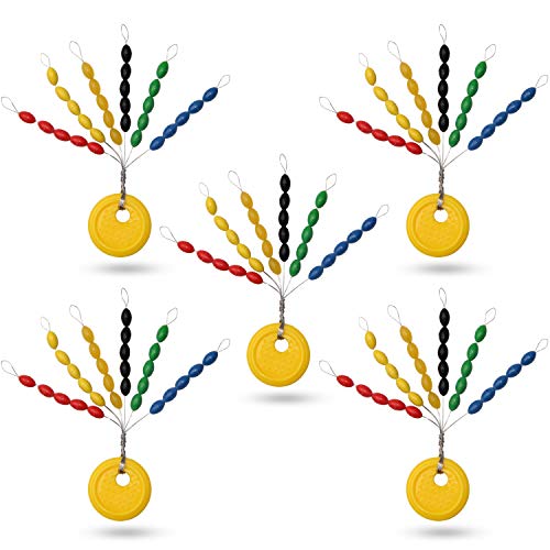 SILANON Fishing Bobber Stoppers Rubber Bobber Beads Stopper 30 in 1 Oval Float Sinker Stops Colorful Fishing Bobber Space Beans for Rigging Size SS,S,M,L,LL