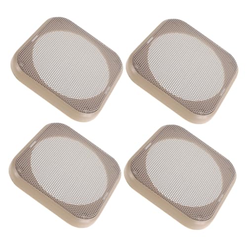 MERRYHAPY 4個方形スピーカーグリルメッシュカバー 車用サブウーファー保護ネット 防塵設計 車内オーディオスピーカーガード 多用途装飾アッ