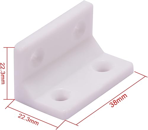 Miniatura 3 de Soportes en L de ángulo recto, 48 piezas, juego de soportes para estantes, muebles de madera, gabinete, silla, cajón para fijación de valla y