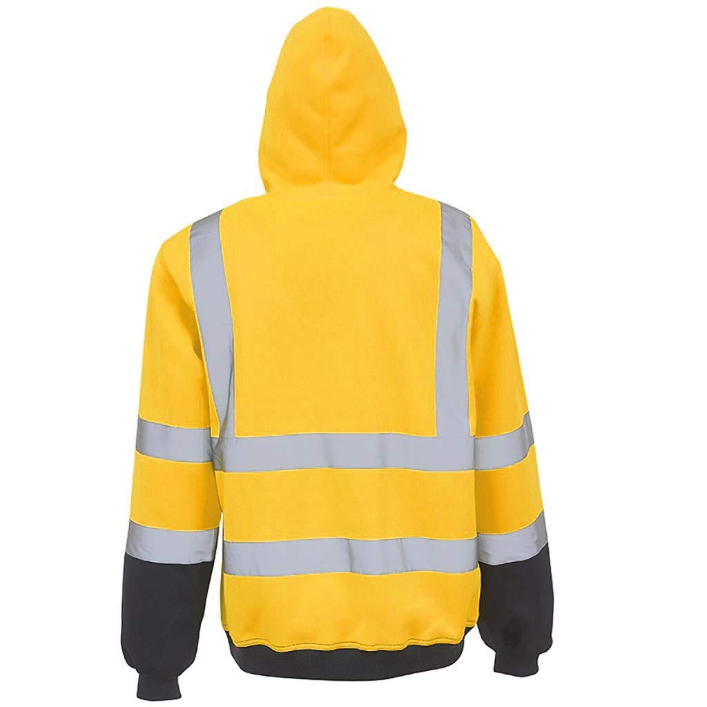 Softshelljacke Für Herren Arbeitsjacke Mit Kapuze Reflektierende Outdoor | Arbeitsjacke Herren Softshell Mit Reissverschluss Reflektierende Warnjacke Sicherheitswarnjacke Kapuzenjacke Mantel Männer