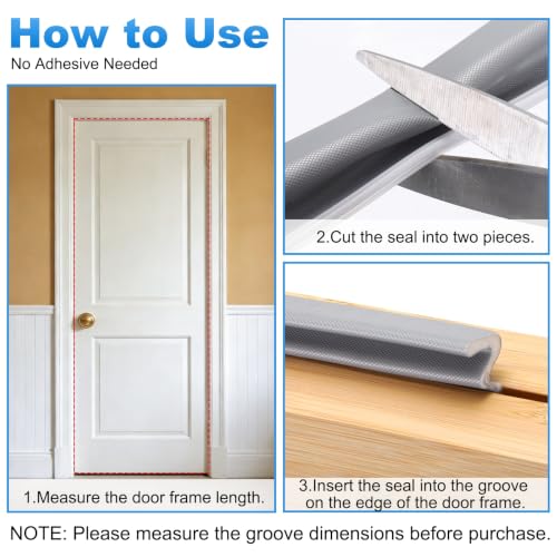 uxcell 32.8 ft V-Shape Weather Stripping, Kerf Door Seal Strip, Grey by uxcell - Used condition - Image 4