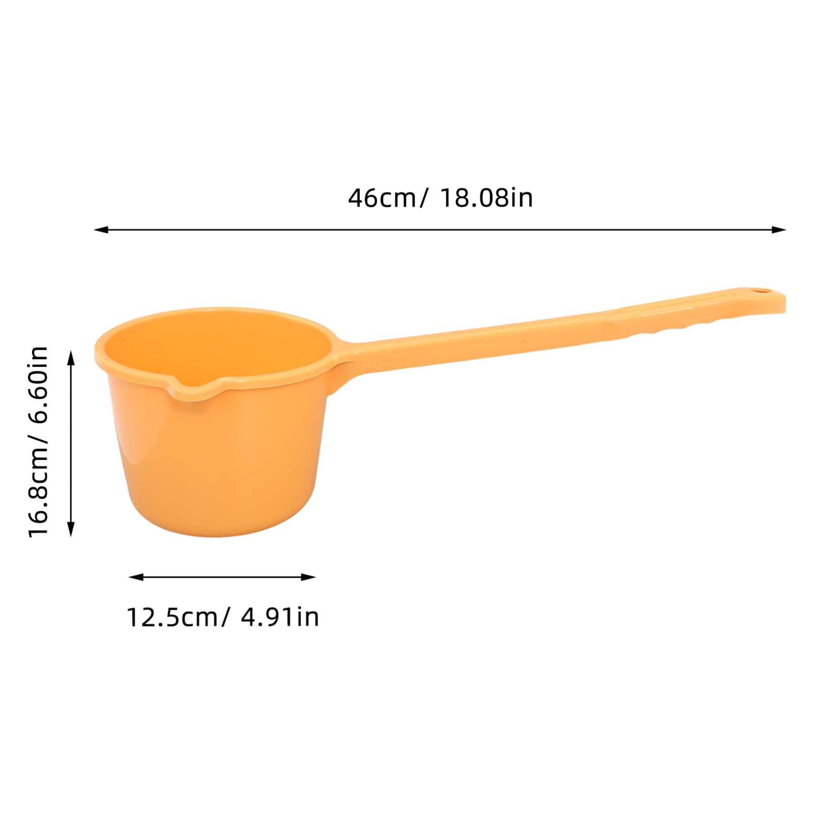 Cabilock Water Ladle with Long Handle Lightweight Plastic Water Scoop for Bathing Plant Watering Kitchen Bathroom Ladle Convenient Daily Use Storage Design