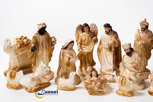 presépio de natal / 20 cm de altura / 15 peças