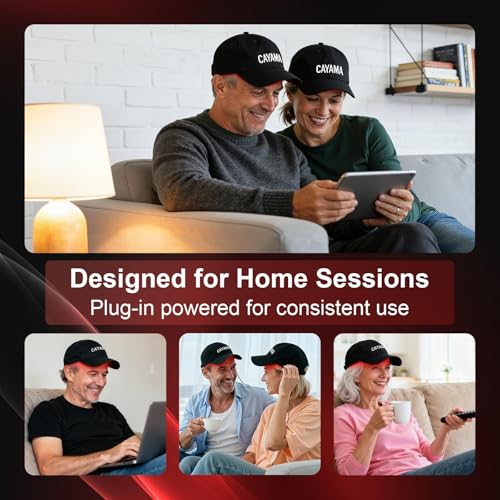 Image of CAYAMA Red Light Hair Growth Cap for Men & Women, 528 Total Light Emitters, Full-Scalp Coverage, 660nm Red Light + NIR, Adjustable Fit, At-Home Scalp Care