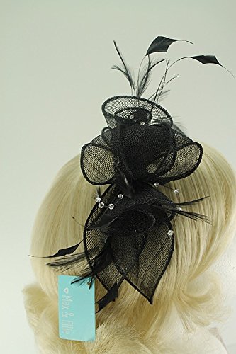 Bibi en strass noir Max and Ellie la solution pour coiffure de mariage réussie - 4