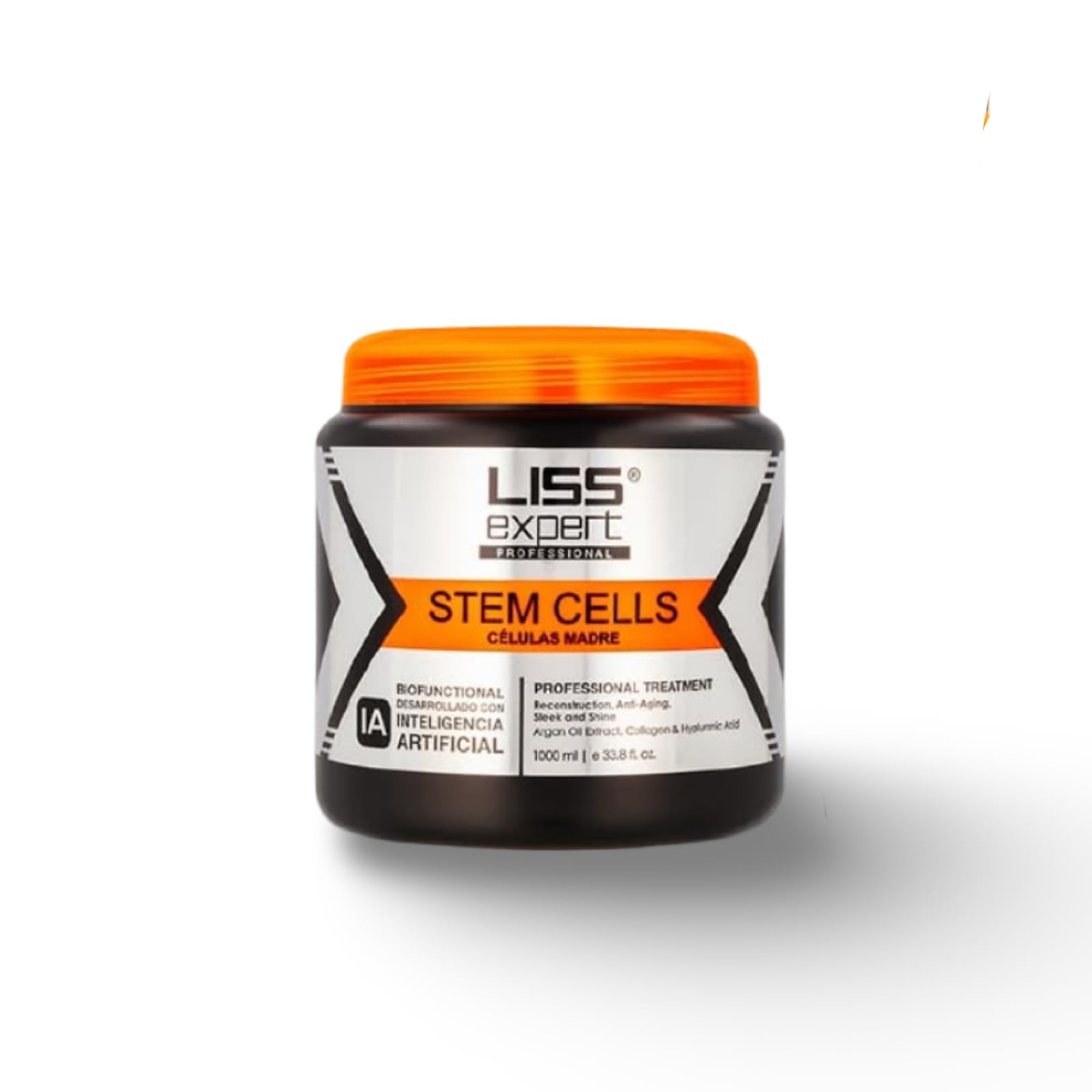 Liss Expert Stem Cells Smoothing Treatment – Organic Keratin & Argan Oil – Nanoplasty for Frizz-Free Repair & Shine – Professional Straightening (33.8)