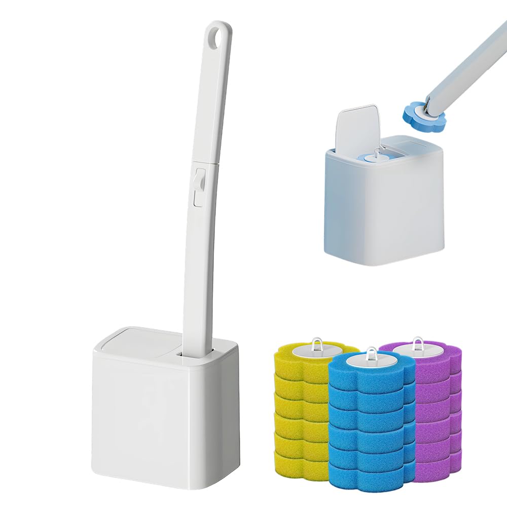 Disposable Toilet Brush 2026 New Toilet Brush Holder Compact Wall Mounted Toilet Brush for Modern Bathrooms Hygienic Toilet