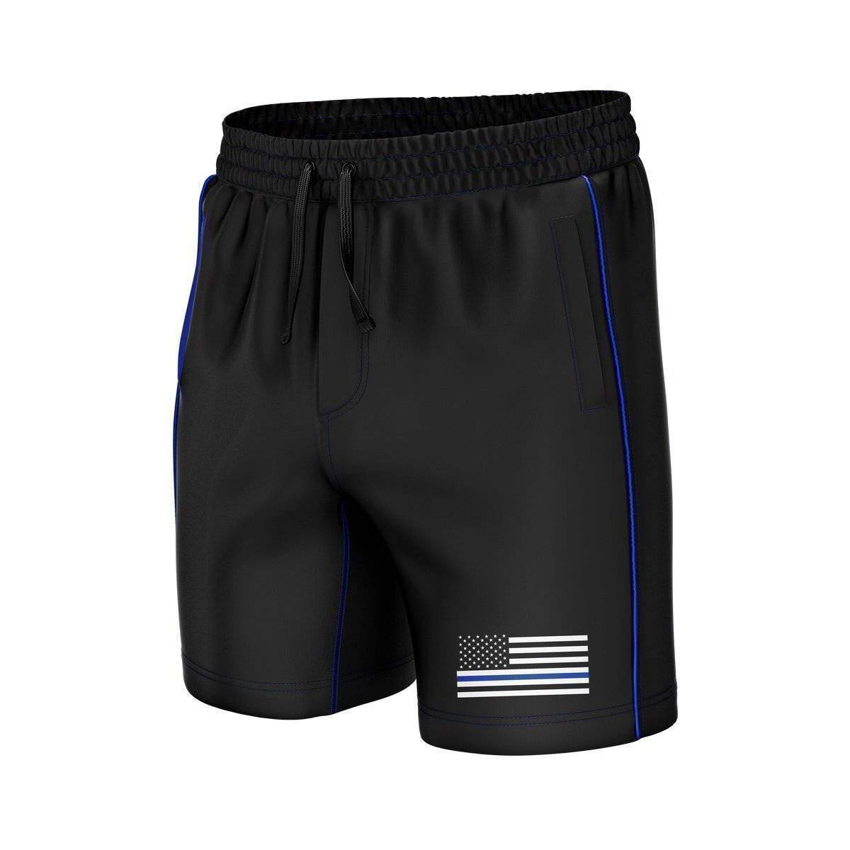 Greater Half Thin Blue Line Swim Trunks(Small)