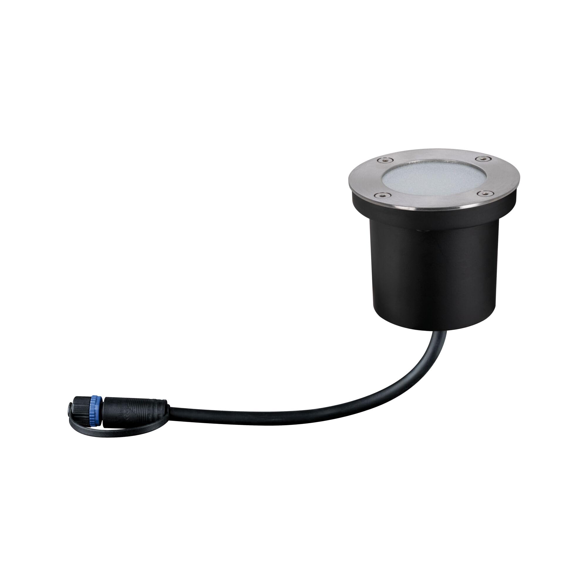 Paulmann 94274 Plug & Shine Lampe d'extérieur LED Zigbee encastré de sol RGBW avec 1x3,7 Watt dimmable IP65 argent éclairage de jardin métal 3000 K