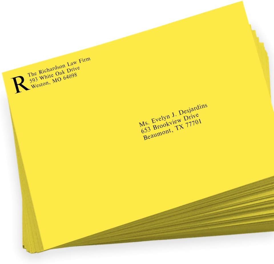 LUXPaper 9 x 12 Booklet Envelopes | Citrus Yellow | 80lb. Text | 500 Qty