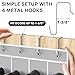 Simple Houseware 24 Pockets - Crystal Clear Over The Door Hanging Shoe Organizer, Gray (64'' x 19'')