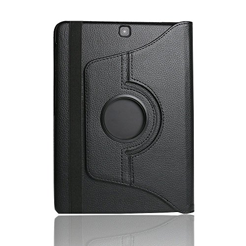 Tab S2 9.7 Case Cover,Techcode Book Style Folio Cover 360 Degrees Rotating Pu Leather Folio Case Stand With Card Slots For Samsung Galaxy Tab S2 9.7 Inch Sm-T810/Sm-T815(Black,Tab S2 9.7) #TOP1