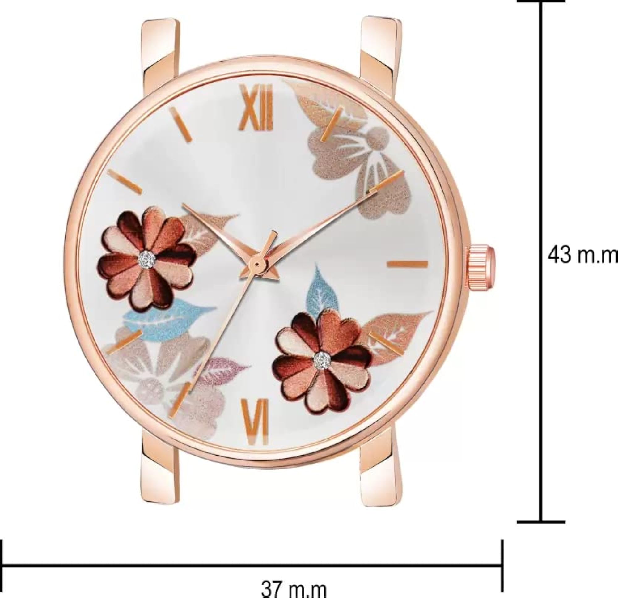 Women's Multicolor Round Dial Leather Belt Watch & Bracelet Combo