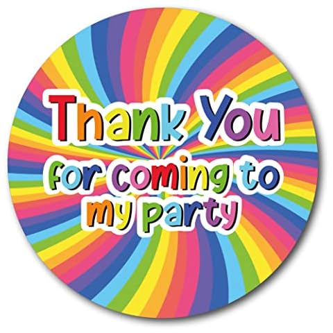 Rainbow Thank You Birthday Stickers by PartiKraft Cover