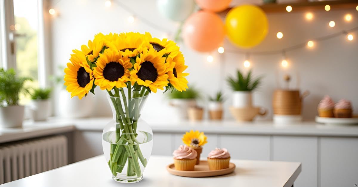 Stargazer Barn 10 Stem Sunflower Bouquet - Without Vase | Fresh Cut Flower Delivery Hand-Tied in the USA Gift for Birthday Anniversary Sympathy or Home Decor product thumbnail 5