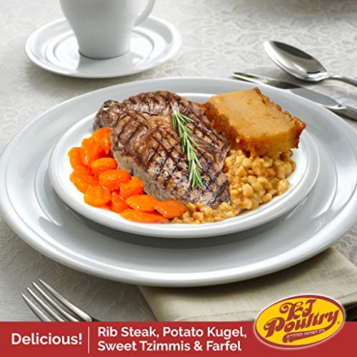 Kosher Mre Meat Meals Ready To Eat, Variety Of Beef Rib Steak, Stuffed Cabbage Rolls, Chicken Breast, Turkey Shwarma (4 Pack Bundle) - Prepared Entree Fully Cooked, Shelf Stable Microwave Dinner #TOP2