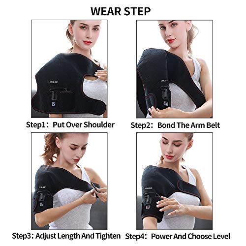 Chiliki Heated Shoulder Support Wrap Brace,Shoulder Heat Therapy Wrap Heating Pad For Muscle Pain Relief,Rotator Cuff, Frozen Shoulder #TOP5