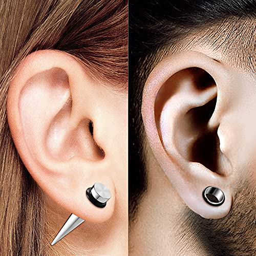 BIG GAUGES 2 Pairs Surgical Steel 10g Gauge 2.5mm Taper Expander Single Flare Tunnel O-rings Piercing Stretcher Earring Ear Plugs BG8989