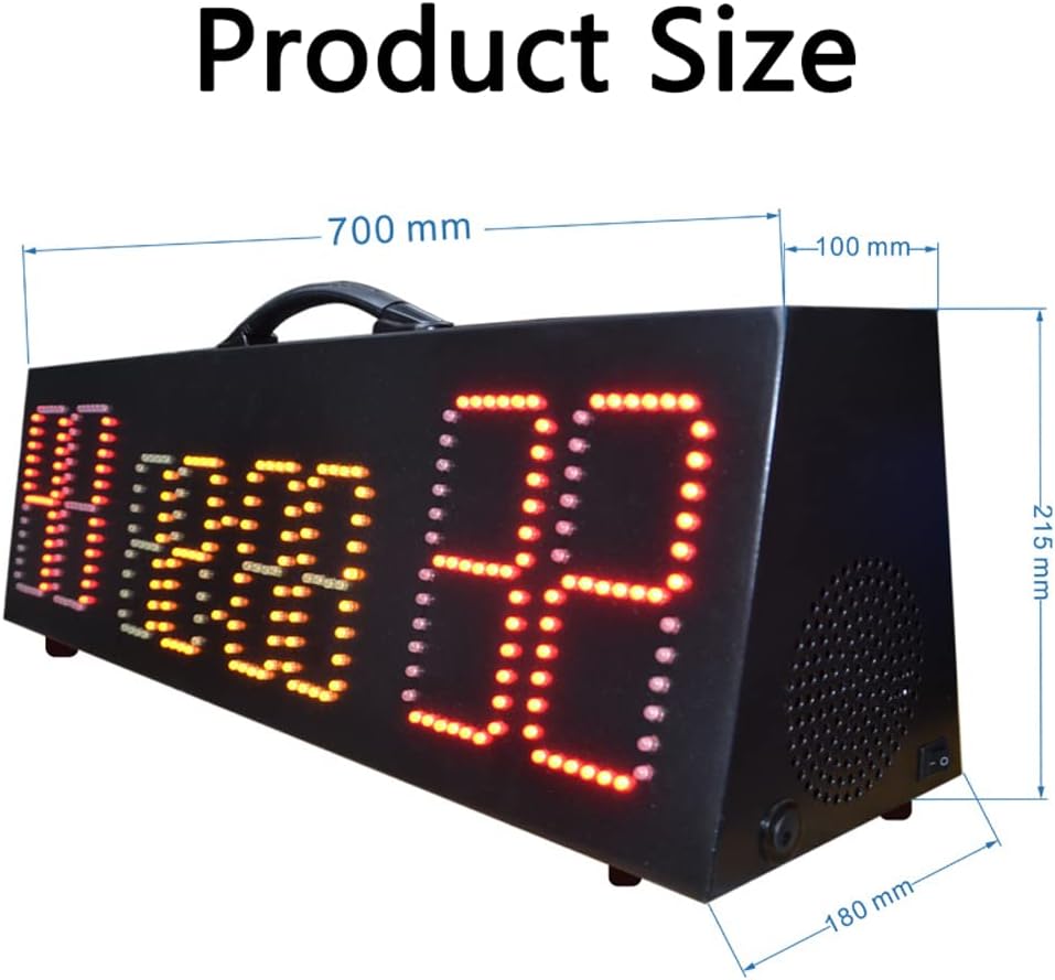 LED Digital Scoreboard, Game Scoring Timer with Wireless Controller, with Buzzer, Low Battery Indicator, for Games Volleyball Basketball Football Badminton,