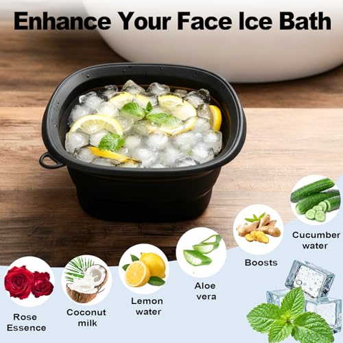 Cuenco facial plegable para hielo de silicona miniatura 4