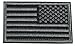 American Flag (Right Arm) Reverse Morale Patch with Hook & Loop (Mirror, Stealth, 2" x 3")