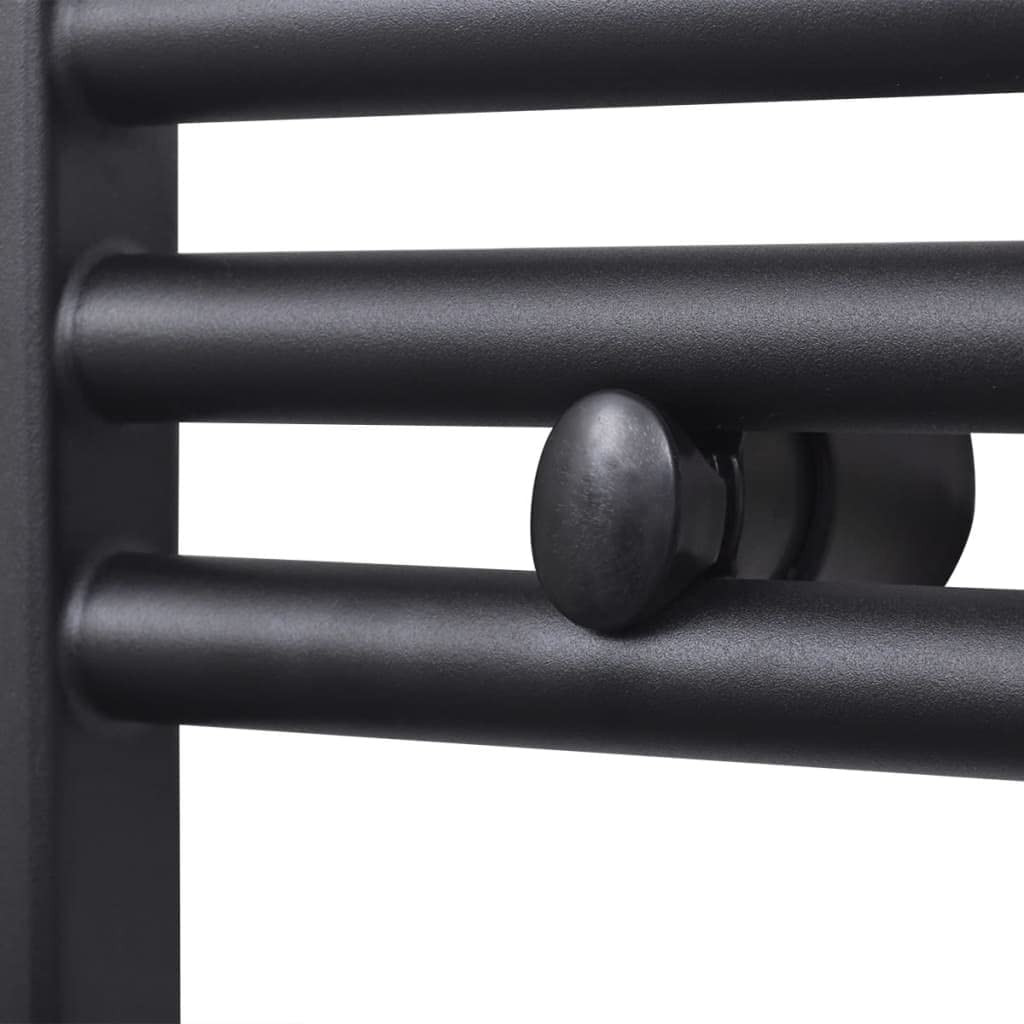 Genérico Radiador toallero de baño Recto Negro 500 x 1160 mm,Casa y jardín,Electrodomésticos,Control del Clima,Radiadores,Negro,141907