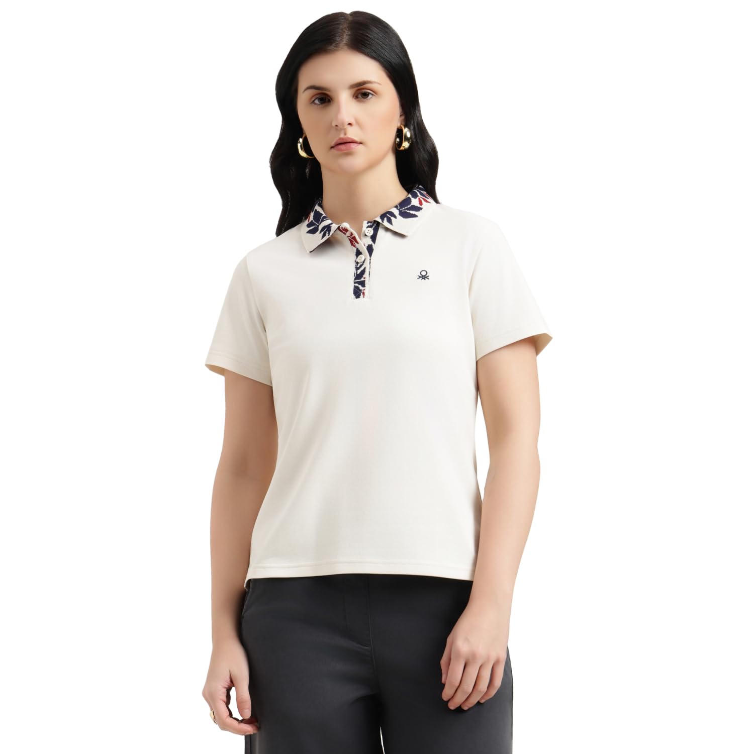 united colors of benetton Polo Neck Self Design T-Shirt - 26P3JACCOL02I0R2-picture-15