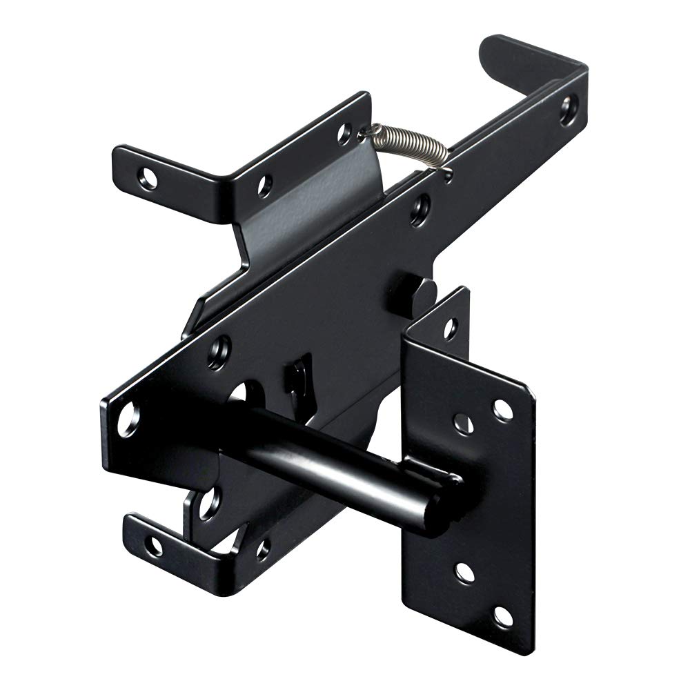 skysen Stainless Steel Self Closing Vinyl Fence Single Gate Hinge and Latch Hardware Kit -2 Hinges and 1 Latch (Single Gate Kit))