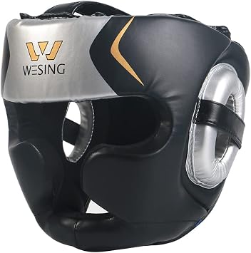 Wesing Boxing Headgear for Men Women Kids Kickboxing Enclosed Headgear MMA Muay Thai Fighting Sparring Punching Headgear with Cheeks