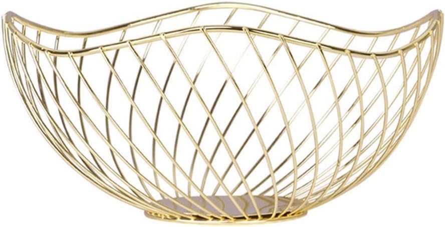 FMURY Snack Storage Basket Wrought Iron Irregular Fruit Basket Living Room Coffee Table Fruit Tray Home Express Gadget