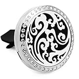 Aromatherapy Car Diffuser, GerTong Vent Clip Essential Oil Diffuser for Car Air Freshener, 11 Refill Pads (Cloud)