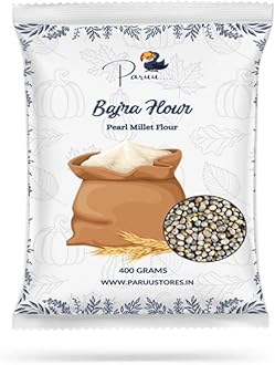 Paruu Bajra Flour 800gm – 100% Pure Pearl Millet Flour | High Fiber & Gluten-Free | Rich in Iron, Protein & Essential Nutrients | Stone-Ground & Preservative-Free | Healthy & Wholesome Rotis | From Farm to Your Home