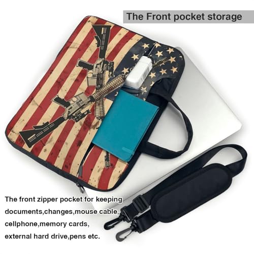 Bolso Vintage con Bandera USA para Laptop 15.6" Impermeable miniatura 6