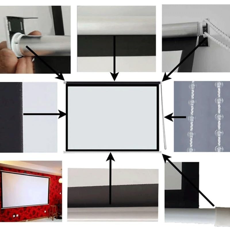 Pantalla de proyector manual 72 pulgadas 16:9 para oficina miniatura 5