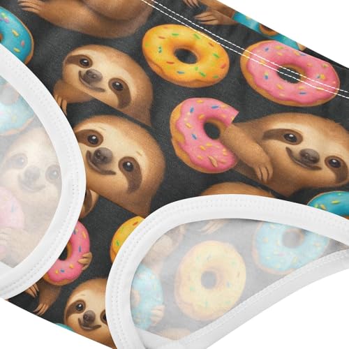 Joisal Pattern Girls Underwear Toddler 2t Cotton Little Girl Panties Cute Sloths Colorful Donuts Black Kids Briefs Undies4