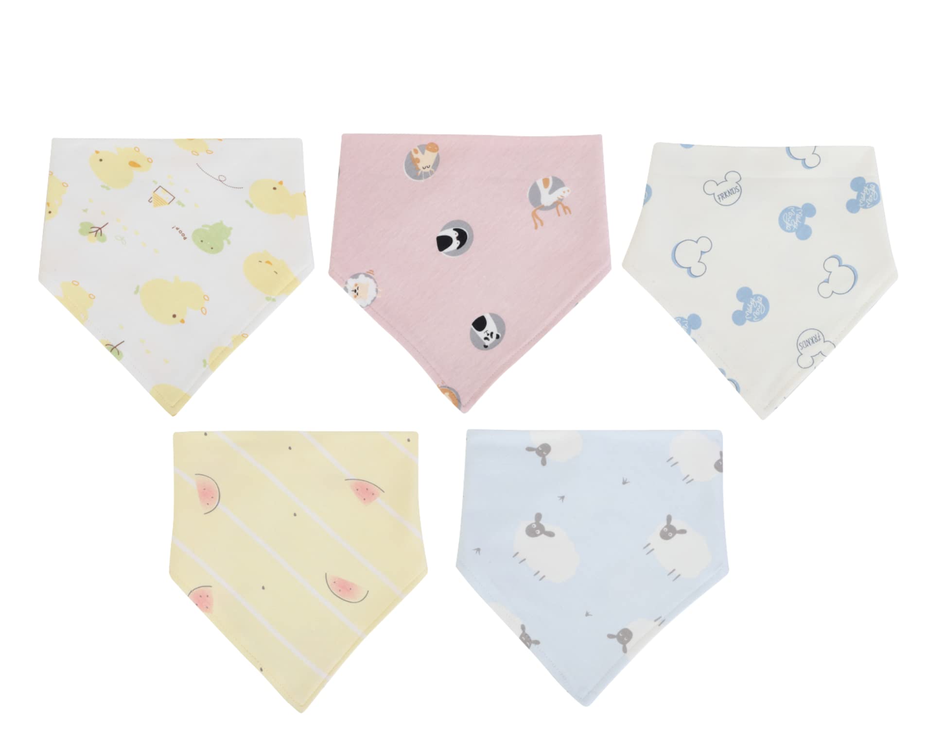 Da Anushi Soft Cotton Washable & Reusable Multicolor Highly Absorbing/Comfortable and Easily Adjustable Feeding Bibs In Apron Style For Babies,Toddlers,Infants-picture-15